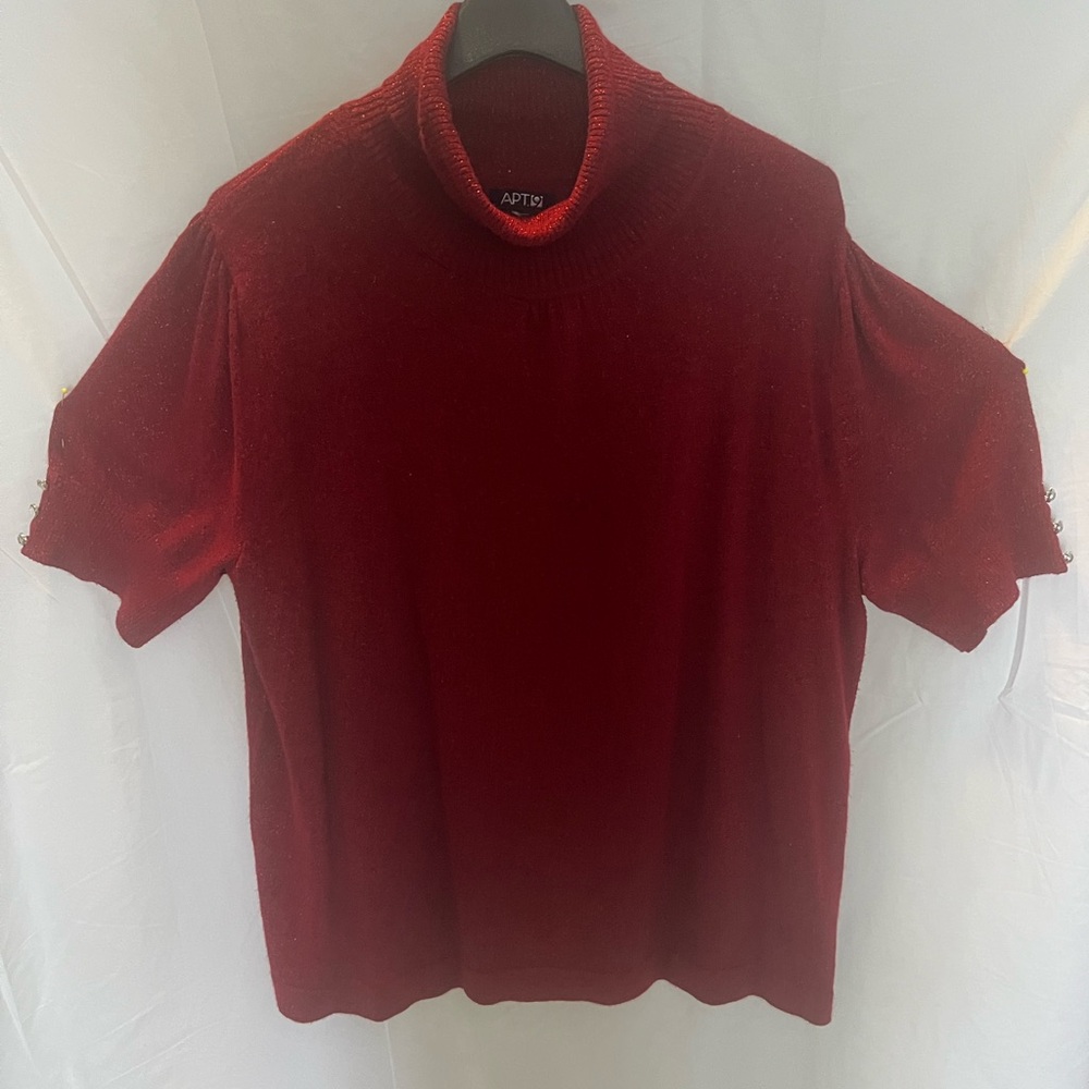 Apt. 9 Vibrant Red Glitter Knit Sweater
